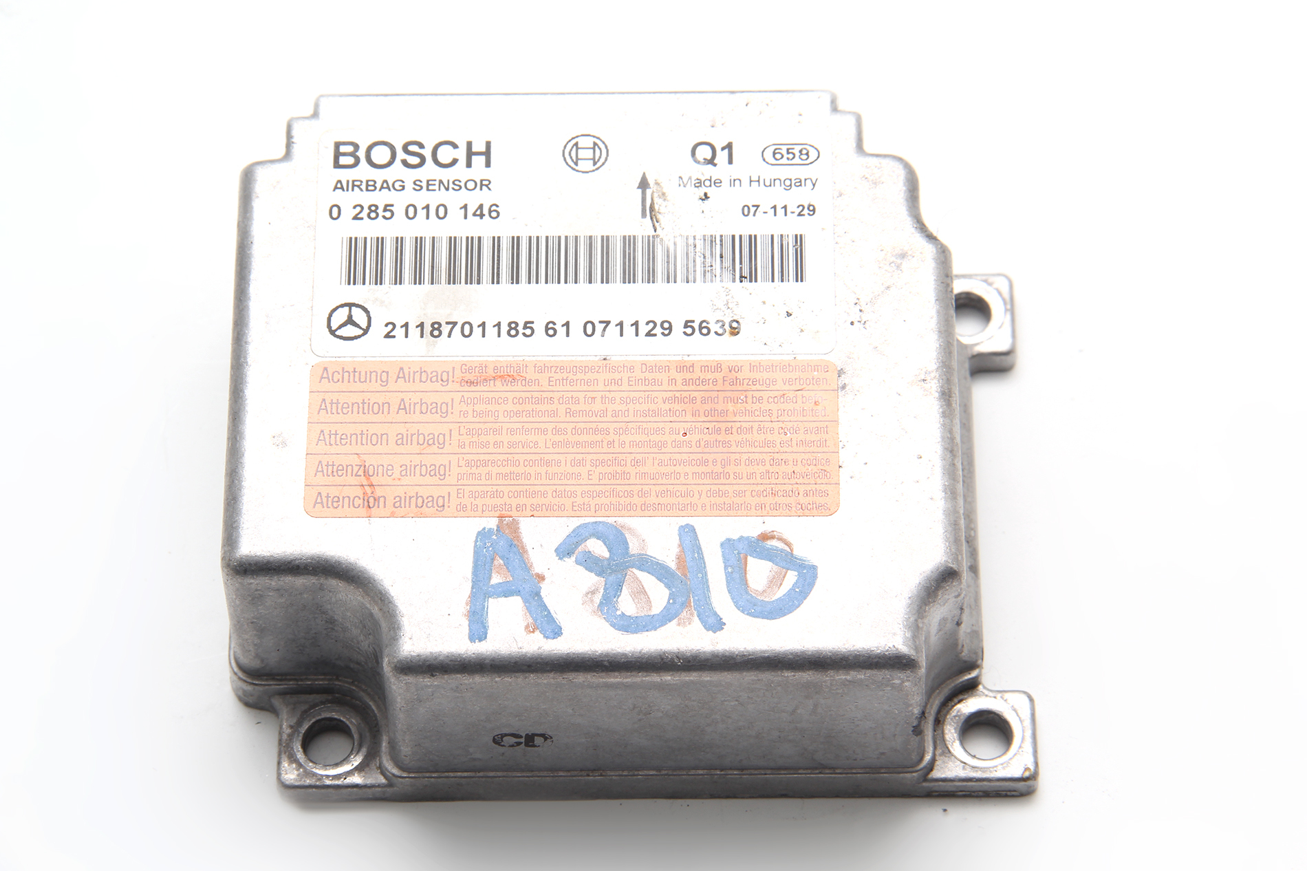 Mercedes CLS550 0708 0708 SRS Module Unit 2118701185, OEM, 2007, 2008