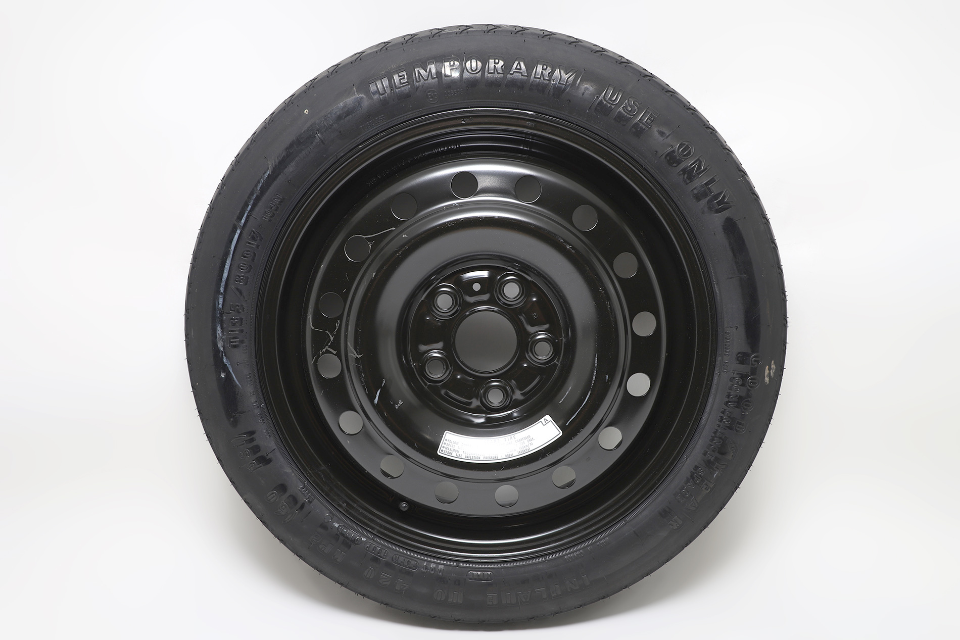 Honda Odyssey 11-22 Spare Tire Goodyear T135/80/D17 42700-TK8-A31, B024, OEM, 2011, 2012, 2013, 2014, 2015, 2016, 2017, 2018, 2019, 2020, 2021, 2022