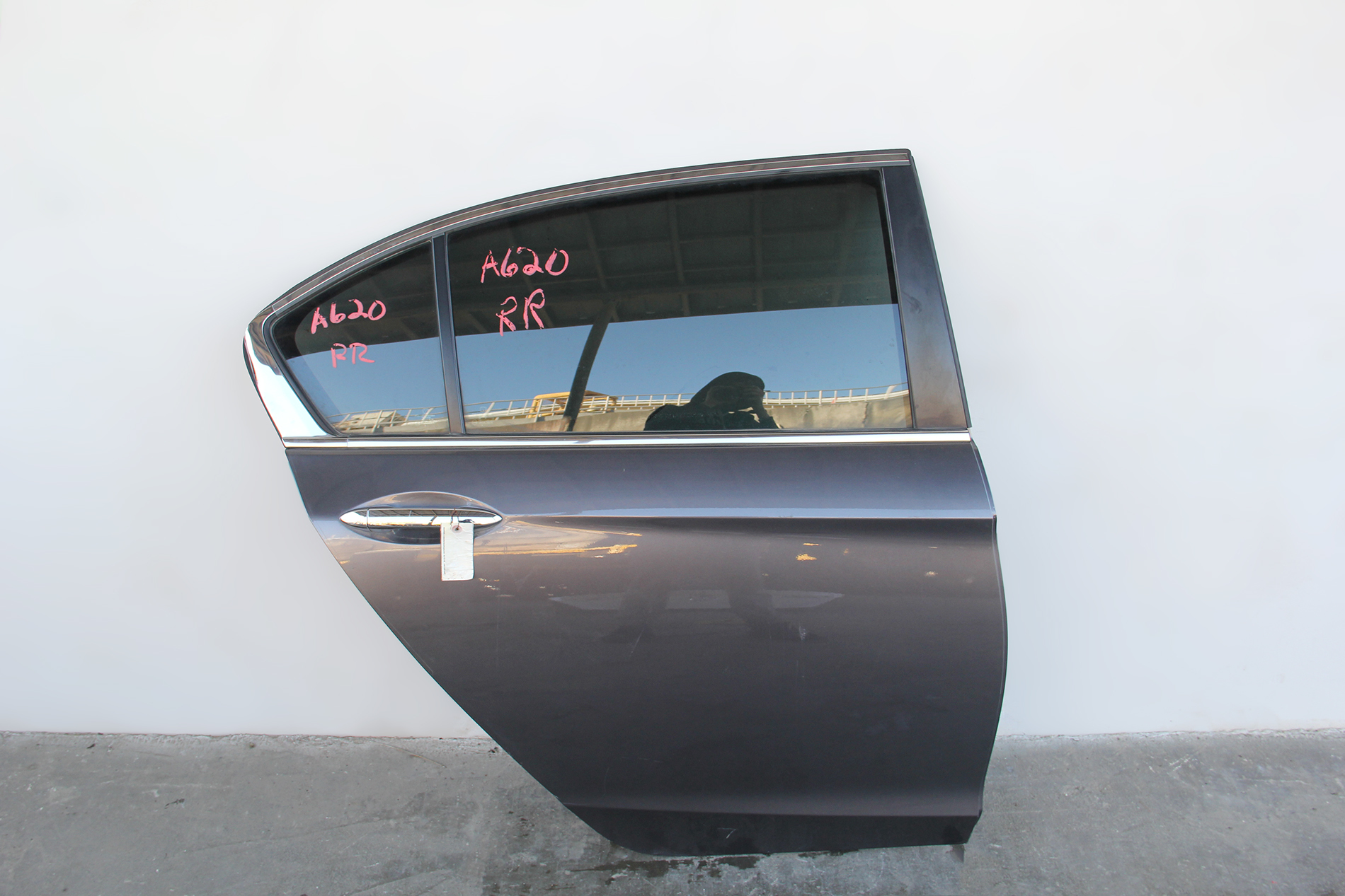 Honda Accord 13-17 Sport Sedan Door Assy. Rear Right Passenger Gray, A620, OEM, 2013, 2014, 2015, 2016, 2017