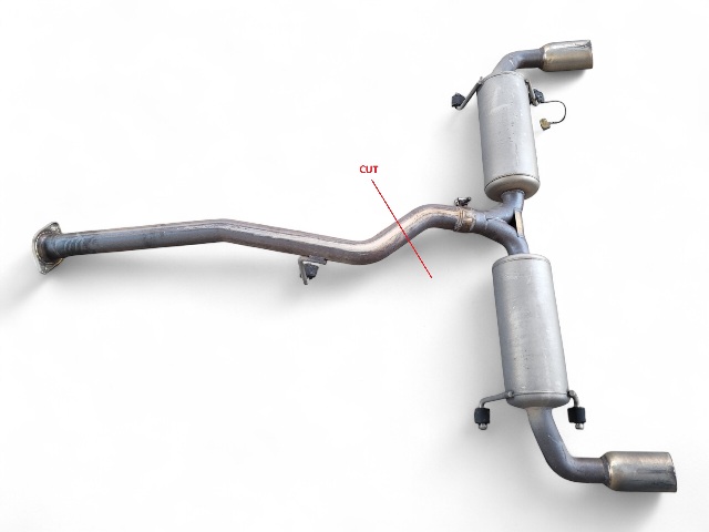 Mazda RX-8 RX8 04-08 Rear Exhaust Pipe Muffler, E021, OEM, 2004, 2005, 2006, 2007, 2008