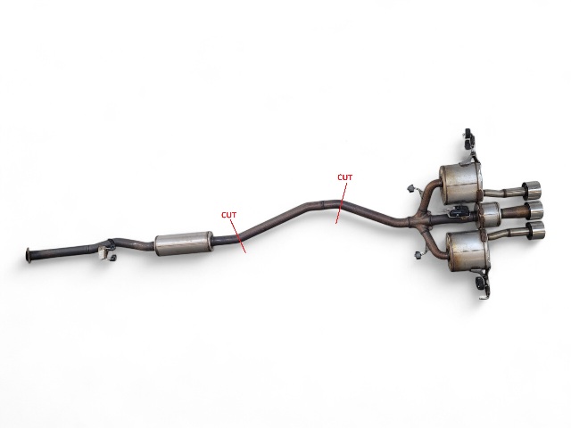 Acura Integra 23-25 Rear Muffler Exhaust Pipe Set Tail Baffle, 18307-31M-A03, E027, OEM, 2023, 2024, 2025