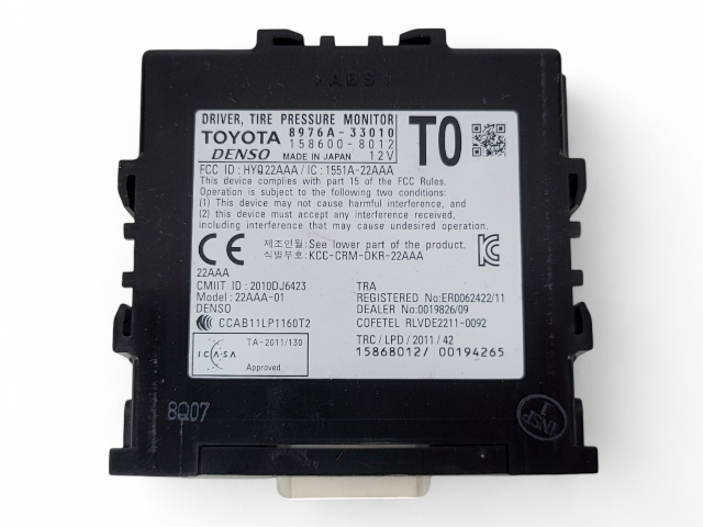 Lexus GS350 13-14 Tire Pressure Monitor Unit TPMS, 8976A-33010, E028, OEM, 2013, 2014