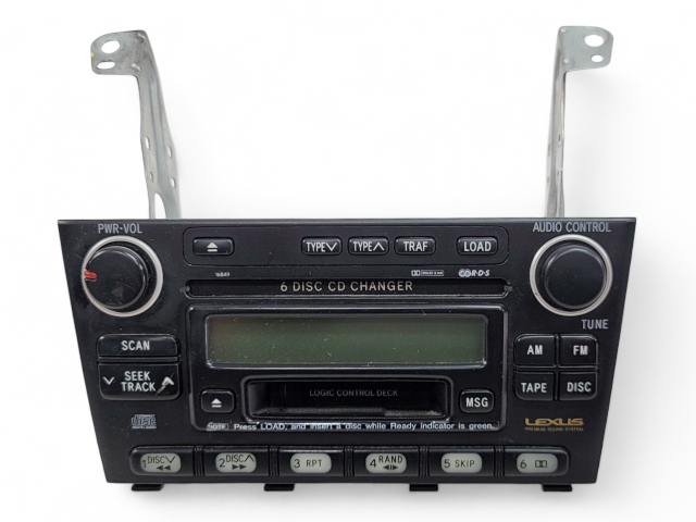 Lexus IS300 01-05 Radio CD Cassette Player 86120-53120, E034, OEM, 2001, 2002, 2003, 2004, 2005