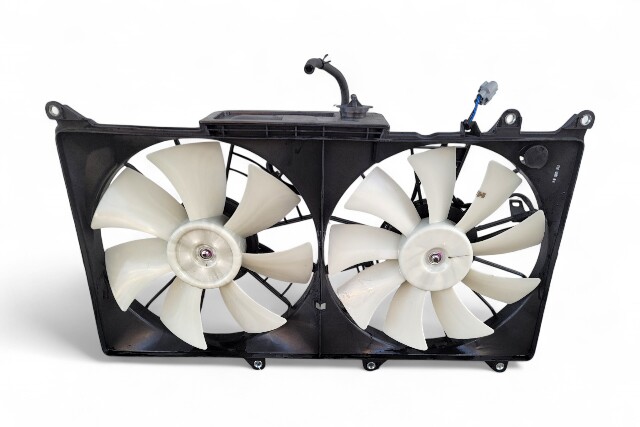 Lexus IS300 01-05 Cooling Radiator Fans with Shrouds, 16711-46350, E034, OEM, 2001, 2002, 2003, 2004, 2005