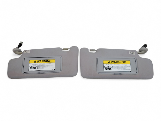 Honda CR-Z CRZ 11 Sun Shade Visor Left/Right Set Light Gray/Grey, E035, OEM, 2011