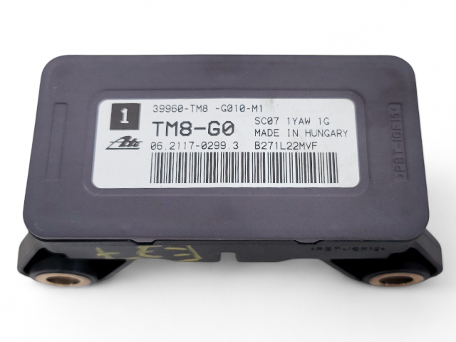 Honda CR-Z 11-12 Yaw & G Rate Stability Control Sensor Module, 39960-TM8-G01, E037, OEM, 2011, 2012, 2013, 2014, 2015, 2016, 2017