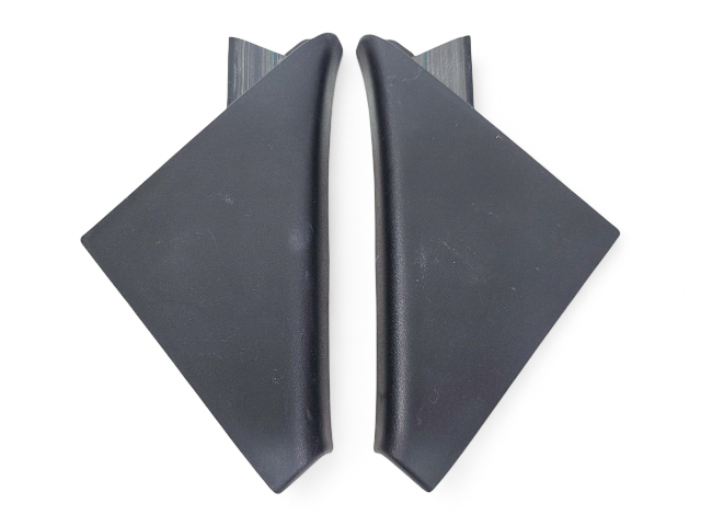 Honda Element 03-11 EX Front Door Sash Corner Garnish Cover Left/Right Set 72480-SCV-A00ZA, E041, OEM, 2003, 2004, 2005, 2006, 2007, 2008, 2009, 2010, 2011