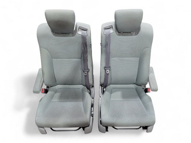 Honda Element 07-11 Front Right/Passenger Left/Driver Seat Set Grey Cloth, E041, OEM, 2007, 2008, 2009, 2010, 2011
