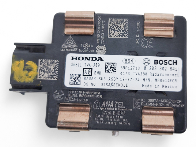 Honda Accord 18-20 Control Distance Sensor Radar, 36803-TWA-A09, E043, OEM, 2018, 2019, 2020