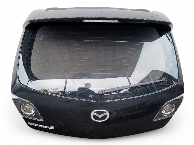 Mazda 3 Speed 07-09 Trunk Deck Luggage Lid w/ Spoiler Black, B3YP-62-02XD, E044, OEM, 2007, 2008, 2009