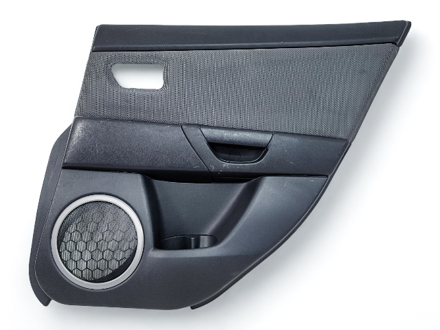 Mazda 3 Speed 07-09 Door Panel Rear Right/Passenger Side Black, BAP1-68-52YB-02, E044, OEM, 2007, 2008, 2009