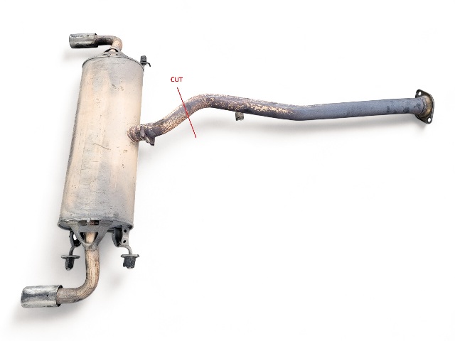 Mazda RX-8 RX8 04-08 Rear Exhaust Pipe Muffler, E046, OEM, 2004, 2005, 2006, 2007, 2008