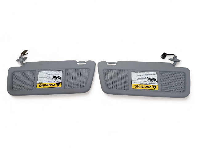 Mazda RX-8 RX8 04-08 Sun Visor Sunvisor Left/Right Gray Set FE01-69-320G-77, E046, OEM, 2004, 2005, 2006, 2007, 2008