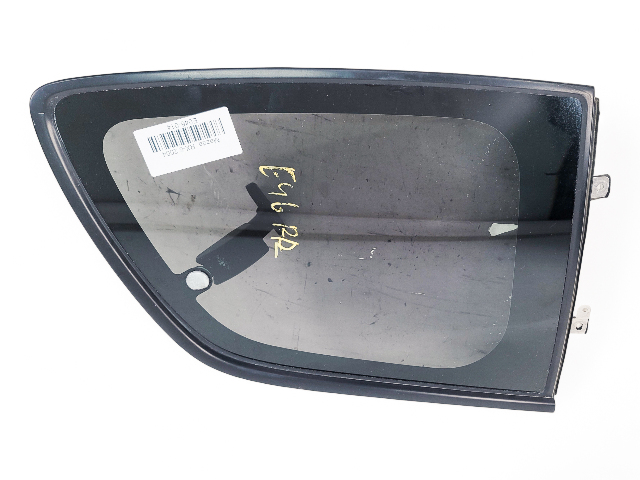 Mazda RX-8 RX8 04-11 Rear Door Window Glass Right/Passenger FE01-72-5G0D, E046, OEM, 2004, 2005, 2006, 2007, 2008, 2009, 2010, 2011
