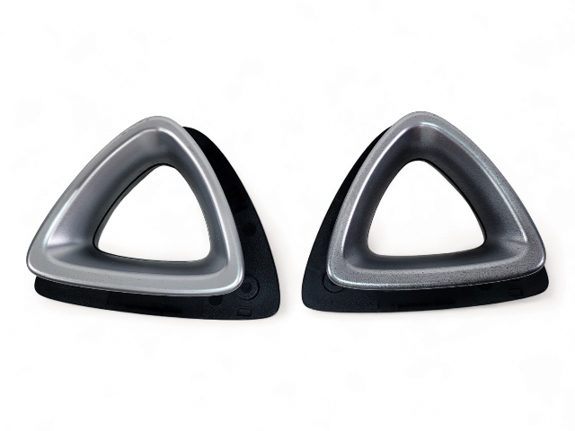 Mazda RX-8 RX8 04-08 Front Left & Right Side Seat Triangle Rotor Trim Set F151-88-1L9A, E046, OEM, 2004, 2005, 2006, 2007, 2008