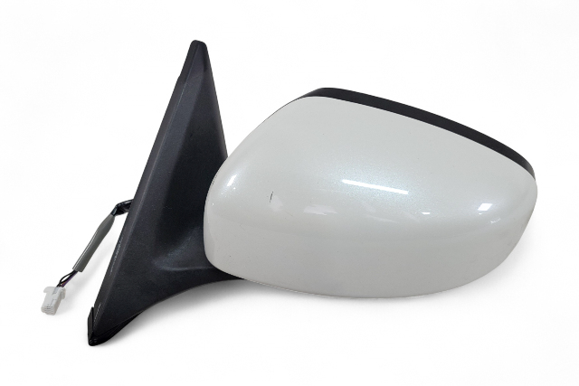 Nissan 370Z 09-20 Power Side View Mirror Left/Driver White 96302-1EA0B, E047, OEM, 2009, 2010, 2011, 2012, 2013, 2014, 2015, 2016, 2017, 2018, 2019, 2020