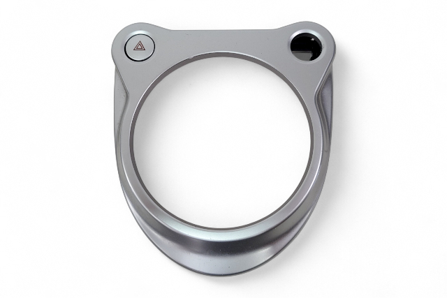 Nissan 370Z 09-20 Automatic Shifter Bezel Console Finish Silver, 96915-1EA0A, E047, OEM, 2009, 2010, 2011, 2012, 2013, 2014, 2015, 2016, 2017, 2018, 2019, 2020