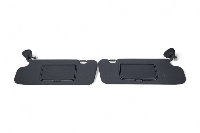 Nissan 370Z 09-20 Sun Shade Visor Left/Right Set Black 96401-1ET1A, E047, OEM, 2009, 2010, 2011, 2012, 2013, 2014, 2015, 2016, 2017, 2018, 2019, 2020