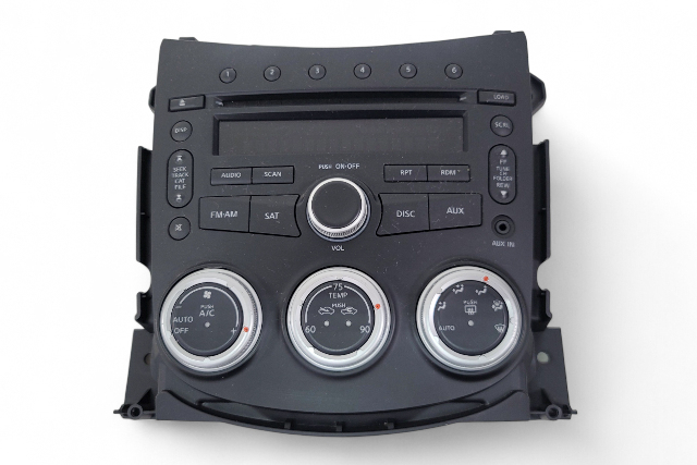 Nissan 370Z 09-20 Dash Panel, Climate Control Temperature Unit 3.7L 27500-1EA0A, E047, OEM, 2009, 2010, 2011, 2012, 2013, 2014, 2015, 2016, 2017, 2018, 2019, 2020