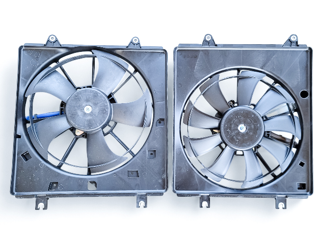 Honda Accord 23-24 A/C Air Conditioner Radiator Cooling Fans Set 1.5L 38616-6CJ-H01, E048, OEM, 2023, 2024