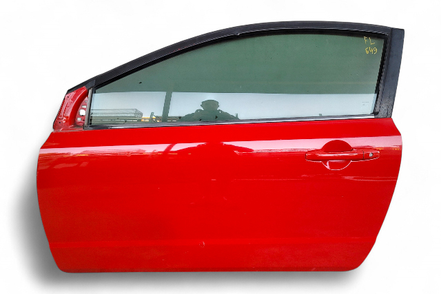Honda Civic SI 06-11 Front Door Assembly Left/Driver Red 67050-SVA-A90ZZ, E049, OEM, 2006, 2007, 2008, 2009, 2010, 2011