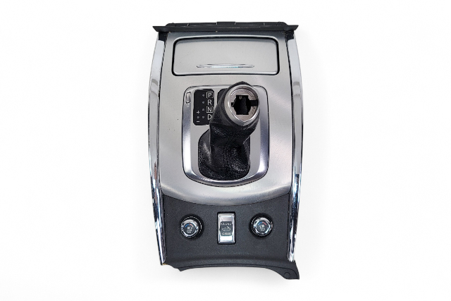 Infiniti G37 09-13 Center Upper Console Shifter Trim Bezel, Silver 96941-1NJ8A, E050, OEM, 2009, 2010, 2011, 2012, 2013