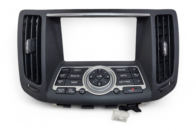 Infiniti G37 08-13 Audio Display Control Panel 28395-JK65B, E050, OEM, 2008, 2009, 2010, 2011, 2012, 2013