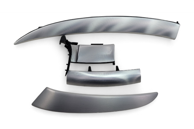 Infiniti G37 09-13 Front Dash Metal Trim Molding Left/Right Silver 68411-JJ60A, E050, OEM, 2009, 2010, 2011, 2012, 2013