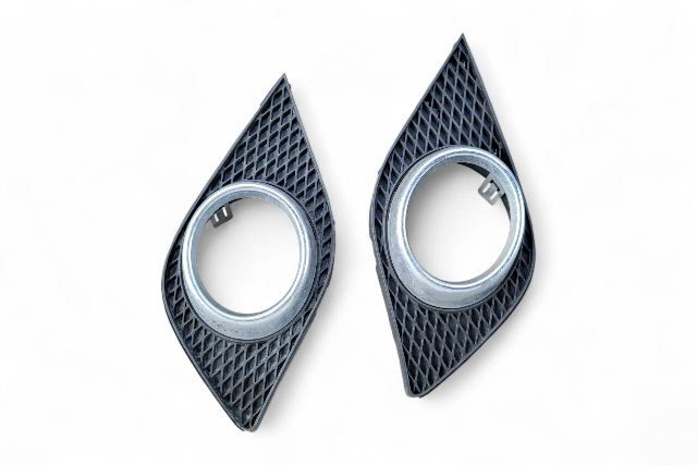 Infiniti G37 10-13 Front Bumper Cover Fog Light Grille Bezel Left/Right, Set, 62257-1NL0A, E050, OEM, 2010, 2011, 2012, 2013