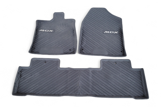 Acura MDX 14-16 All Season Weather Floor Mats 4 Piece Set Black 08P13-TZ5-211A, E051, OEM, 2014, 2015, 2016