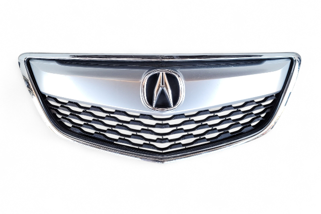 Acura MDX 14-16 Front Upper Grille Grill Pearl White W/Emblem 75101-TZ5-A03, E051, OEM, 2014, 2015, 2016