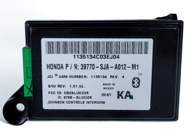 Acura RL 05-08 Hands Free Bluetooth Module 39770-SJA-A012, E052, OEM, 2005, 2006, 2007, 2008