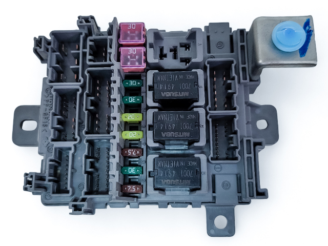 Acura RL 05-10 Secondary Dashboard Fuse Box Junction Unit Assembly, 38210-SJA-A01, E052, OEM, 2005, 2006, 2007, 2008, 2009, 2010