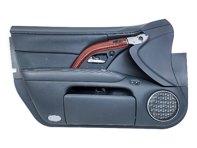 Acura RL 05-12 Front Left Door Panel Trim Black 83551-SJA-A04ZG, E052, OEM, 2005, 2006, 2007, 2008, 2009, 2010, 2011, 2012