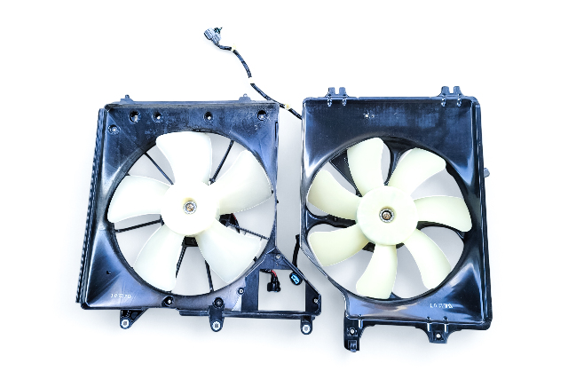 Acura RL 05-12 A/C Cooling  Set Fan W/Shroud 38611-RJA-J01, 19015-RJA-J01, E052, OEM, 2005, 2006, 2007, 2008, 2009, 2010, 2011, 2012