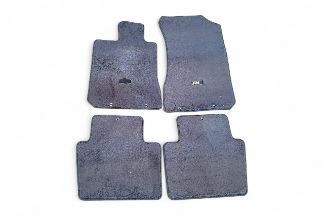 Acura RL 05-08 Front/Rear Right/Left Floor Mats 4 Piece Set Black 83600-SJA-A01ZA, E052, OEM, 2005, 2006, 2007, 2008