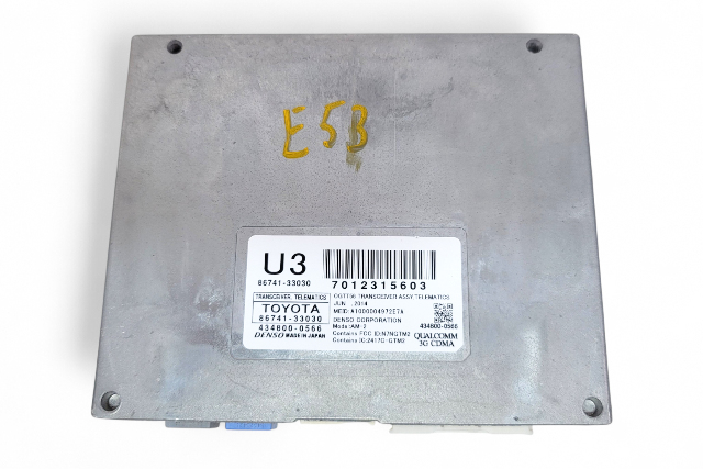 Lexus GS350 13-15 Transceiver Telematics Receiver Module Computer 86741-33030, E053, OEM, 2013, 2014, 2015