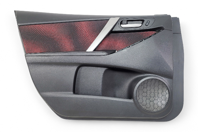 Mazda 3 Speed 10 Door Panel Front Left/Driver Side Black/Red, BBN5-68-460H-10, E054, OEM,