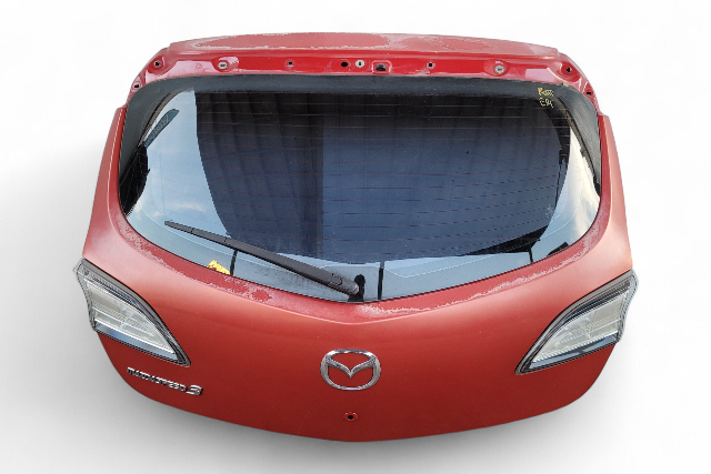 Mazda 3 Speed 10-13 Trunk Deck Luggage Lid w/ Spoiler Red, BBY6-62-02XB, E054, OEM, 2010, 2011, 2012, 2013