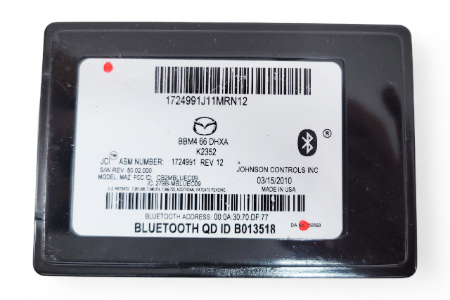 Mazda 3 Speed 10 Bluetooth Communication Control Module, BBM4-66-DHXA, E054, OEM, 2010