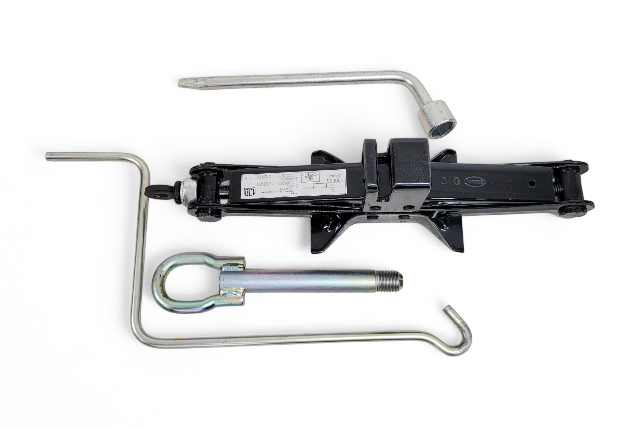 Mazda 3 Speed 10-13 Spare Tire Tool Set Kit Jack Assembly Wrench 4 Piece, E054, OEM, 2010, 2011, 2012, 2013