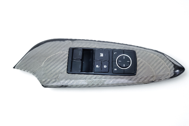Lexus RC F 15-24 Front Left Door Window Master Switch Trim Bezel 74240-24150, E055, OEM, 2015, 2016, 2017, 2018, 2019, 2020, 2021, 2022, 2023, 2024