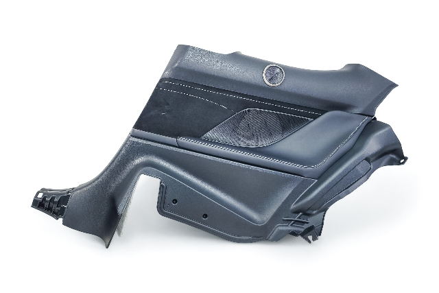 Lexus RC F 15-24 Rear Right Passenger Quarter Panel Trim Black, 62510-24220-C4, E055, OEM, 2015, 2016, 2017, 2018, 2019, 2020, 2021, 2022, 2023, 2024