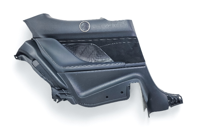 Lexus RC F 15-24 Rear Left/Driver Quarter Panel Trim Black, 62520-24200-C4, E055, OEM, 2015, 2016, 2017, 2018, 2019, 2020, 2021, 2022, 2023, 2024