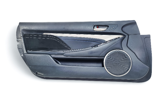Lexus RC F 15-17 Front Door Panel Trim Left/Driver Black 67620-24720-22, E055, OEM, 2015, 2016, 2017