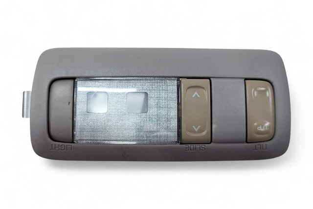 Lexus IS300 01-05 Overhead Console Map Light Center Cool Grey 81260-32090-B2, E056, OEM, 2001, 2002, 2003, 2004, 2005