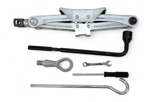 Acura RL 05-12 Spare Tire Jack Wheel Cover Holder Carrier W/ Tools Complete 84542-SJA-A01, E058, OEM, 2005, 2006, 2007, 2008, 2009, 2010, 2011, 2012