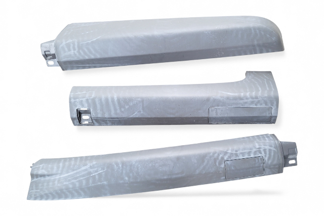 Honda Element 03-05 Roof Panel Molding Right/Passenger Set of 3 Metallic 75210-SCV-A01ZA, E063, OEM, 2003, 2004, 2005