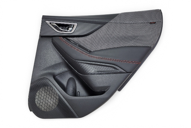 Subaru Forester 19-24 Rear Door Panel Trim Right/Passenger Gray, 94226SJ181NT, E064, OEM, 2019, 2020, 2021, 2022, 2023, 2024