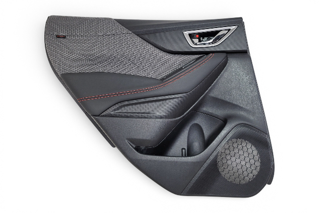 Subaru Forester 19-24 Rear Door Panel Trim Left/Driver Gray, 94226SJ191NT, E064, OEM, 2019, 2020, 2021, 2022, 2023, 2024